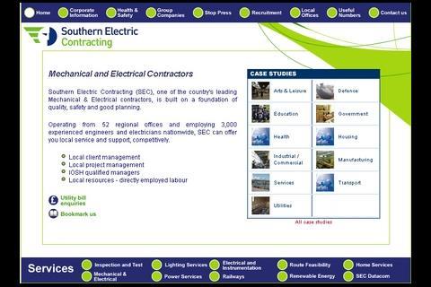 Southern Electric Contracting home page